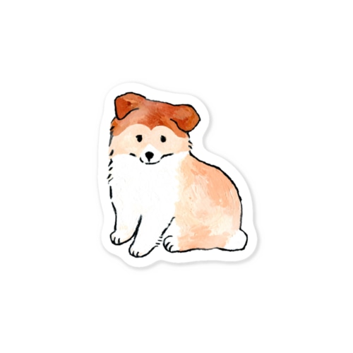 こいぬシェルティ（おすわり） Sticker