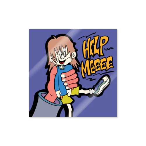 スクイーズくんステッカー　HELP MEEEE Sticker