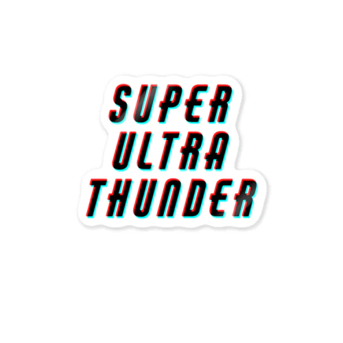 SUPER ULTRA THUNDER(NEON BOUNCE) Sticker