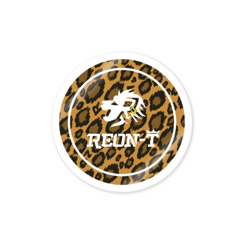 【大1枚】豹柄REON-Tロゴ Sticker