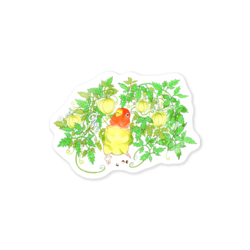 【コザクラインコ】枠なし9月のオピーチョ Sticker