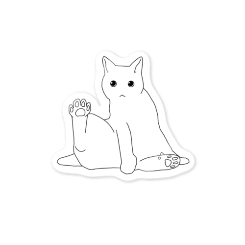 変なポーズの猫 Sticker