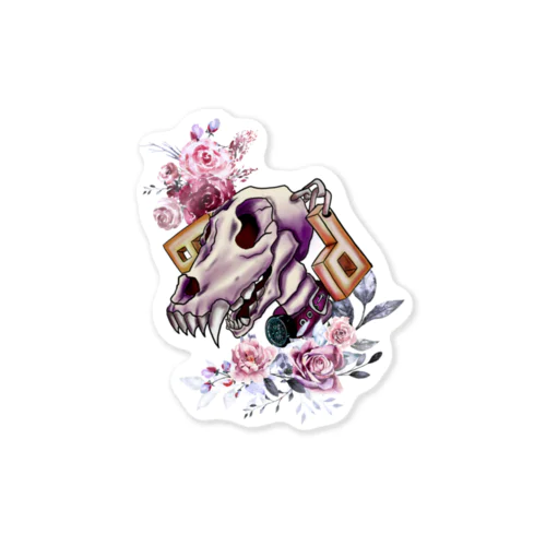 SKULL DOG  Sticker