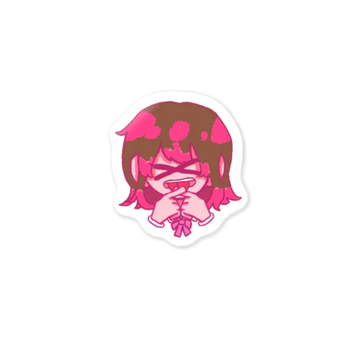 可愛いバツ女の子 Sticker