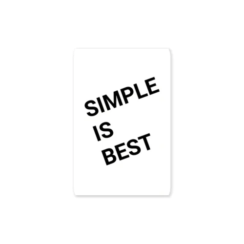 SIMPLE IS BEST ステッカー