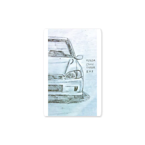 HONDAシビックEK9手描きスマホカバー Sticker