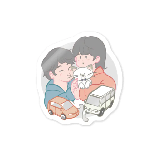 わたなべ夫婦とシェリ（サークル） Sticker