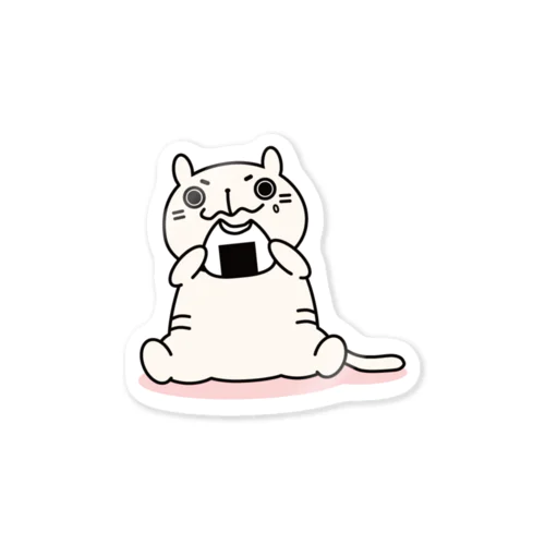 おむすびを食べるにゃごやま Sticker