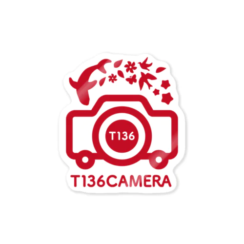 〈単136会〉T136Driveステッカー赤 Sticker