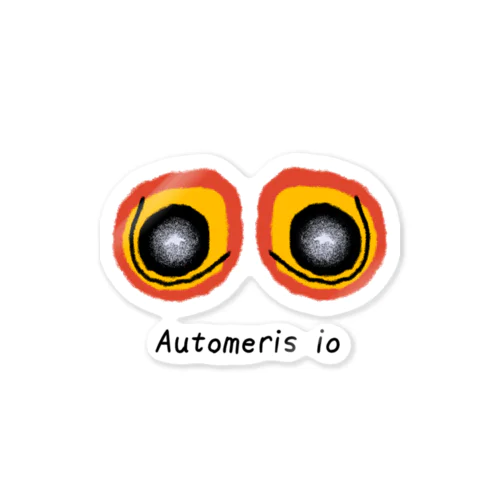 めだまもよう その1 (Automeris io) ステッカー