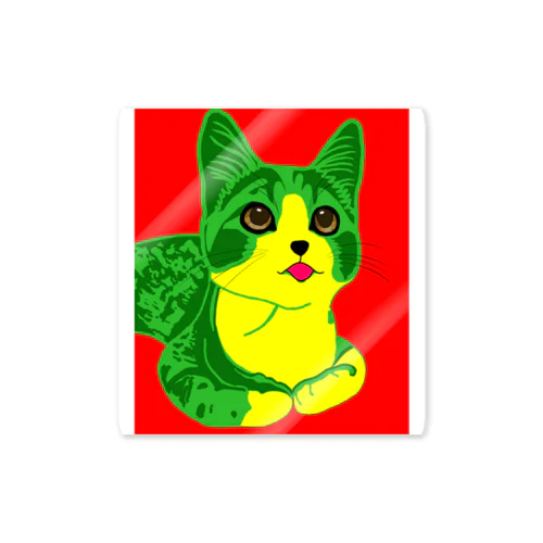 カラフル猫 Sticker