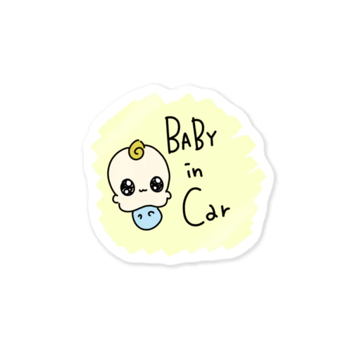 baby  in  car ステッカー