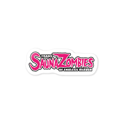 SAUNAZOMBIES - FAMOUS LOGO STICKER PINK- Sticker