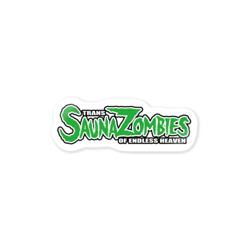 SAUNAZOMBIES - FAMOUS LOGO STICKER GREEN- Sticker