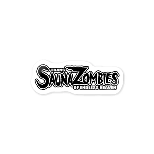 SAUNAZOMBIES - FAMOUS LOGO STICKER BLACK- Sticker