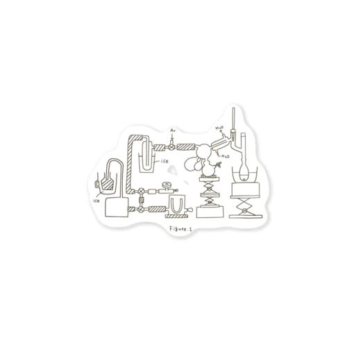 化学実験 ステッカー