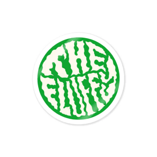 thefluffy sticker green Sticker