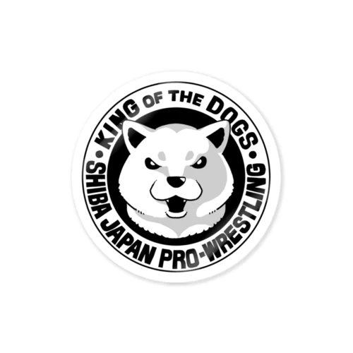 柴日本プロレス（赤柴） Sticker