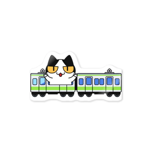 山手線風　ねこ Sticker