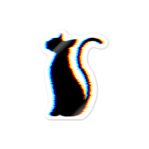 Glitch Cat (猫グッズパーカーetc) Sticker