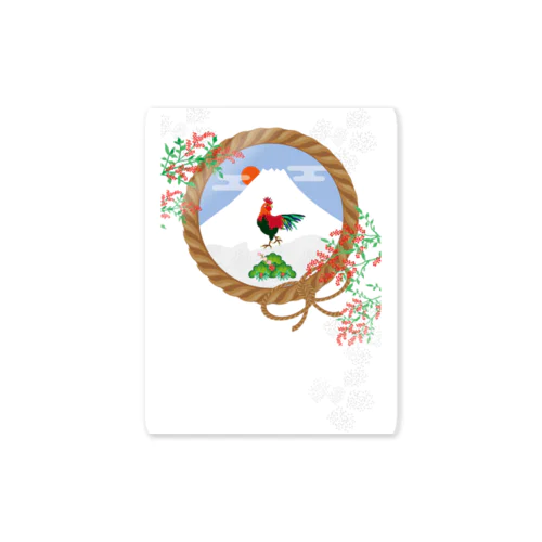 酉年の鶏のイラストgoods Sticker