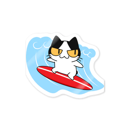 ねこサーフィン Sticker