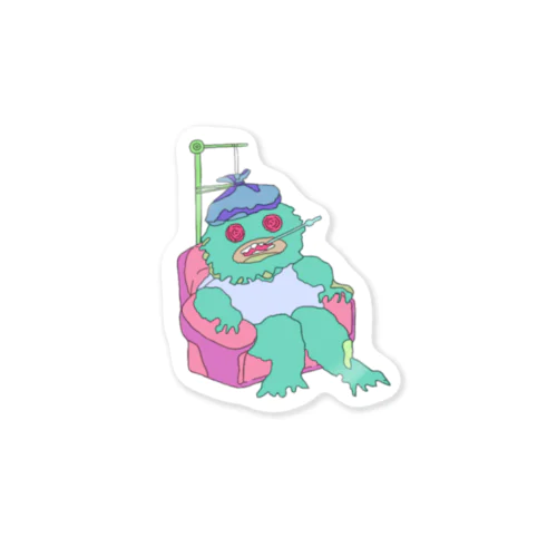 depressed yeti (cold) Sticker