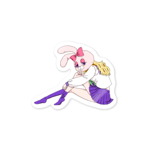 うさぎ頭セーラー少女 Sticker