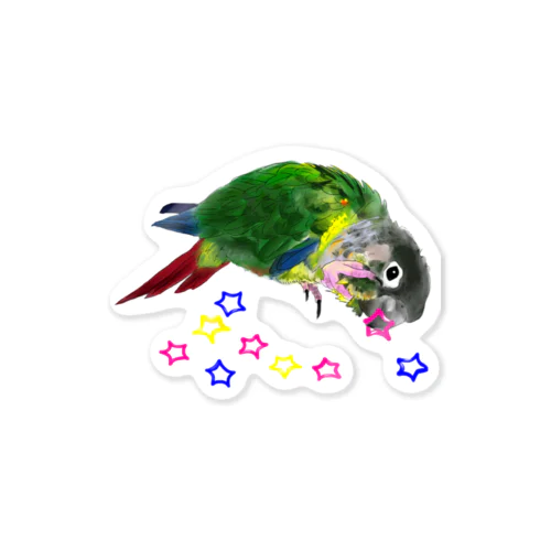 ウロコインコと☆ ステッカー