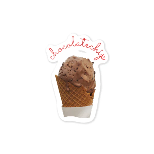 chocolate chip ice cream Sticker