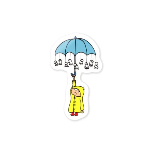 Rain Boy Sticker