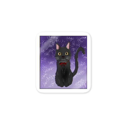 黒猫の夜空 Sticker