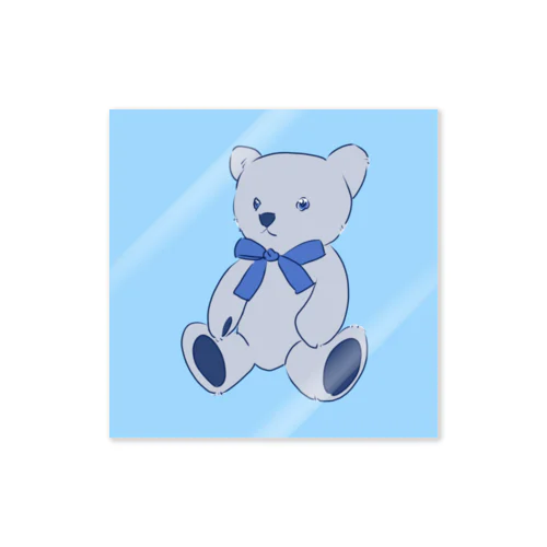 blue_bear_GL Sticker