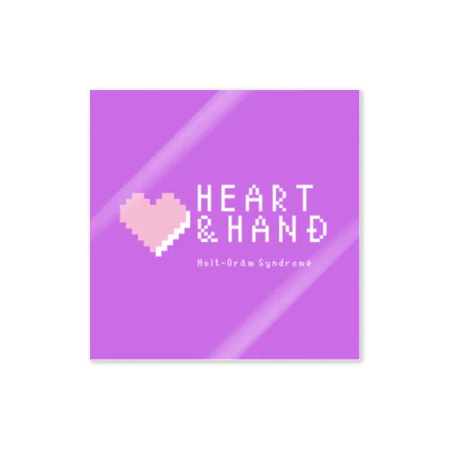 Heart & Hand のパープルオリジナルアイテム ステッカー