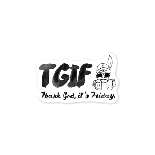 スラングT "TGIF" ステッカー