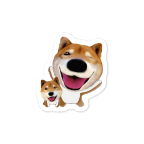 柴犬の芝けん太／(^_-)-☆ Sticker