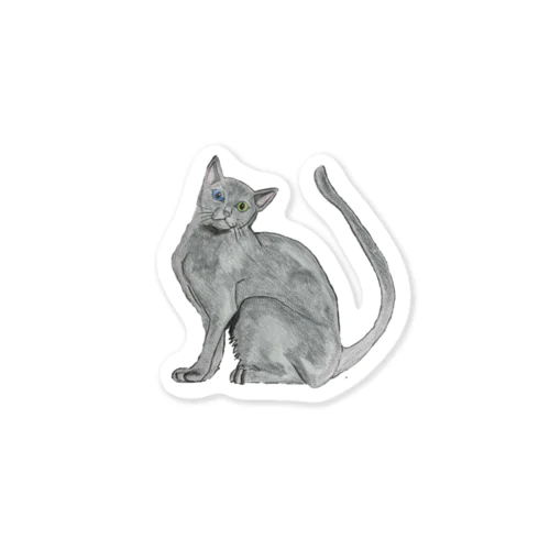 猫_ロシアンブルー Sticker