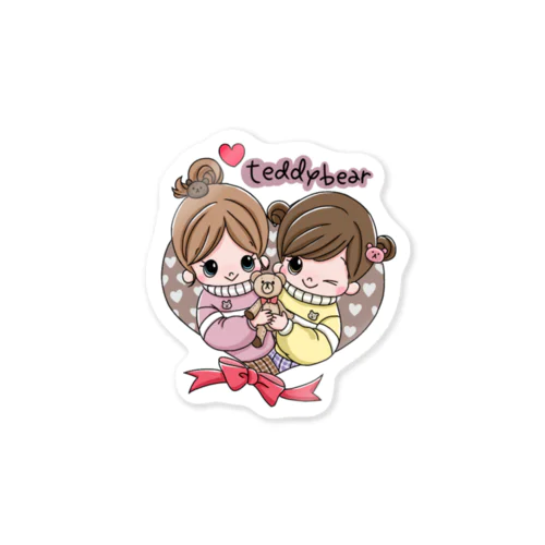 テディベアときゅんガール Sticker