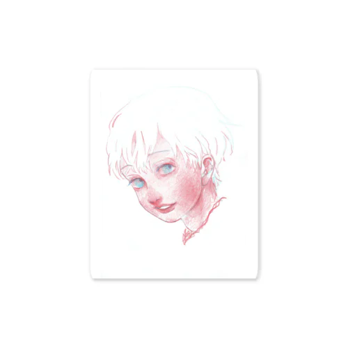 青い目の男の子 Sticker