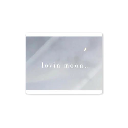 lovin moon… (moon photo) Sticker