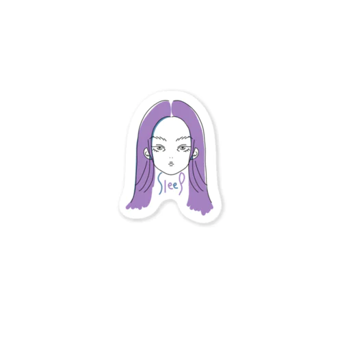 sleepy girl  Sticker