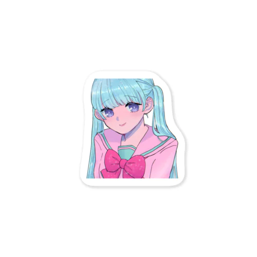 青髪セーラー少女 Sticker