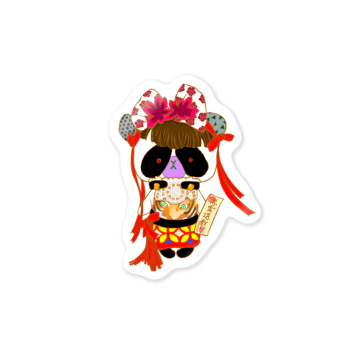 中国娘風ミニパンダさん Sticker