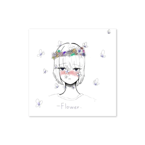 flower ステッカー