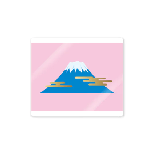 金の富士山 ステッカー