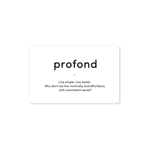 profond sticker ステッカー