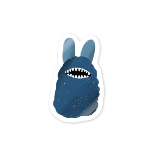噛まれたら痛そうな青いやつ Sticker
