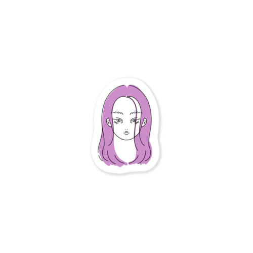 lazy lazy girl  Sticker