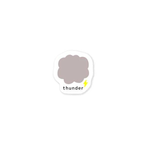 しんぷる にthunder ステッカー