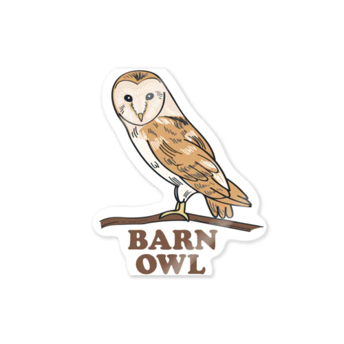 BARN OWL -メンフクロウ- ステッカー